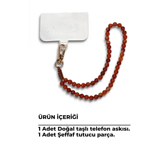 Telefon Bilek Askısı Karnelyan Akik Doğal Taş 323-4