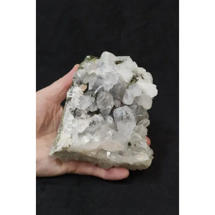 Epidotlu Kuvars Doğal Büyük Dekoratif Parça Hakkari 18-EK