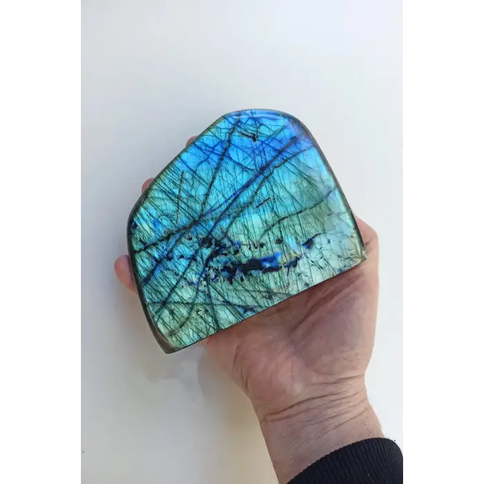 Süper Işıltılı Labradorit Dekoratif Parça 992 Gram