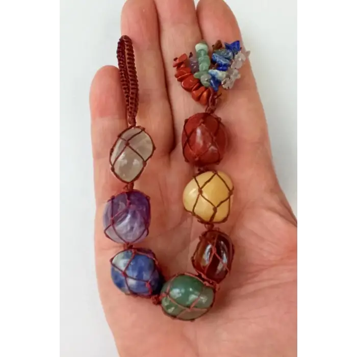 7 Çakra Taşları Makrome Araba Askısı 401