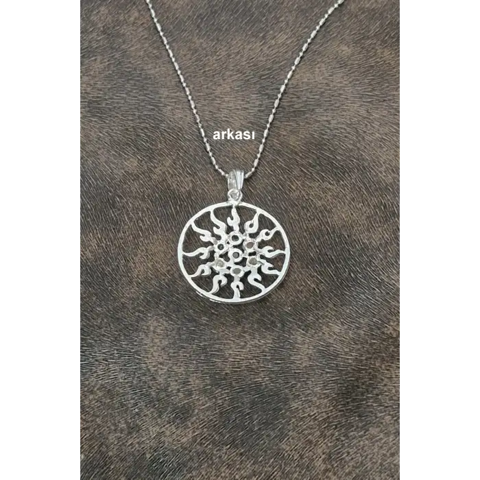 7 Çakra Taşlı Kolye Güneş Motifli 236-C5