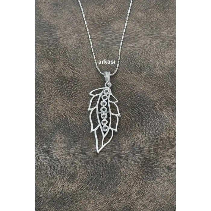 7 Çakra Taşlı Kolye Yaprak Motifli 236-C2