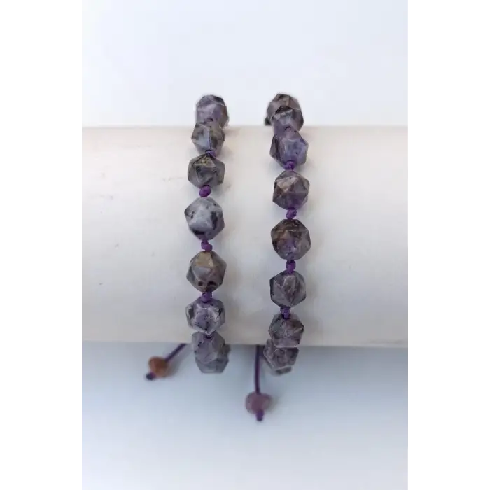 7 mm Çeroit Bileklik Makrome Ayarlı 619