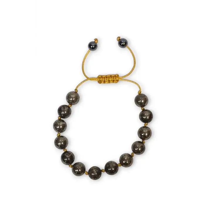 9 Mm Pirit Taşı Bileklik Makrome Ayarlı 413-4