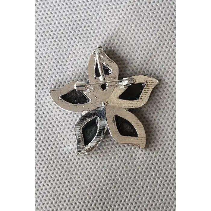 Abalon Shell Çiçek Motifi Sedef Broş BR10-2