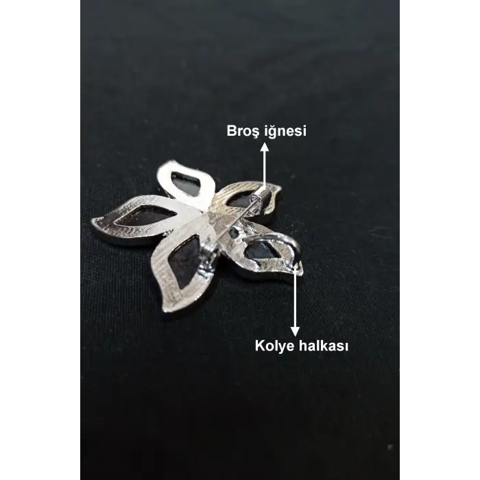 Abalon Shell Çiçek Motifi Sedef Broş BR10-2