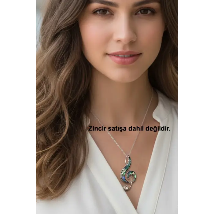 Abalon Shell Sol Anahtarı Sedef Broş BR10-1