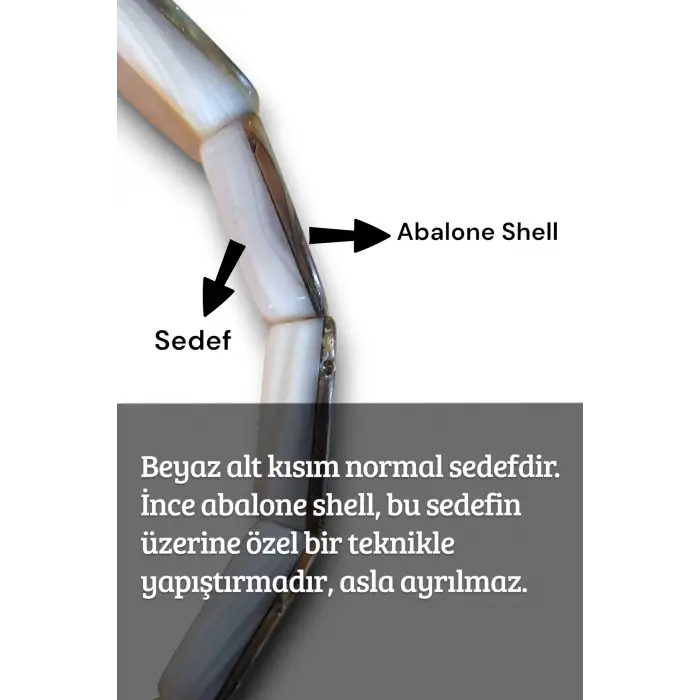 Abalone Shell Süper Renkli Sedef Bileklik 545-3
