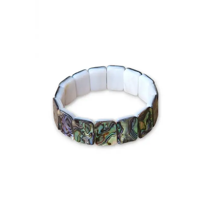 Abalone Shell Süper Renkli Sedef Bileklik 545-3