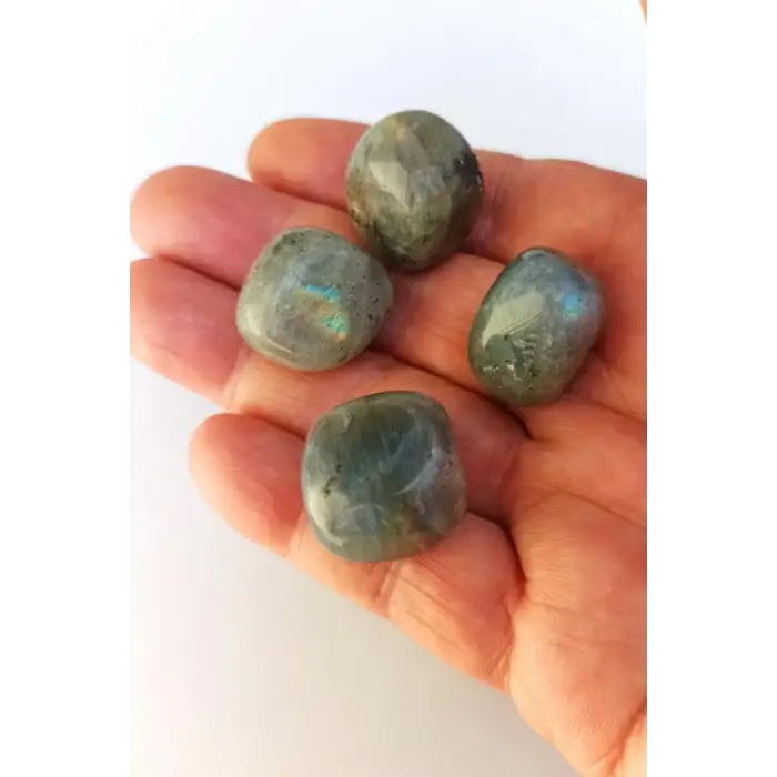 Açık Renk Labradorit 50 Gram Tamburlu Parçalar 468