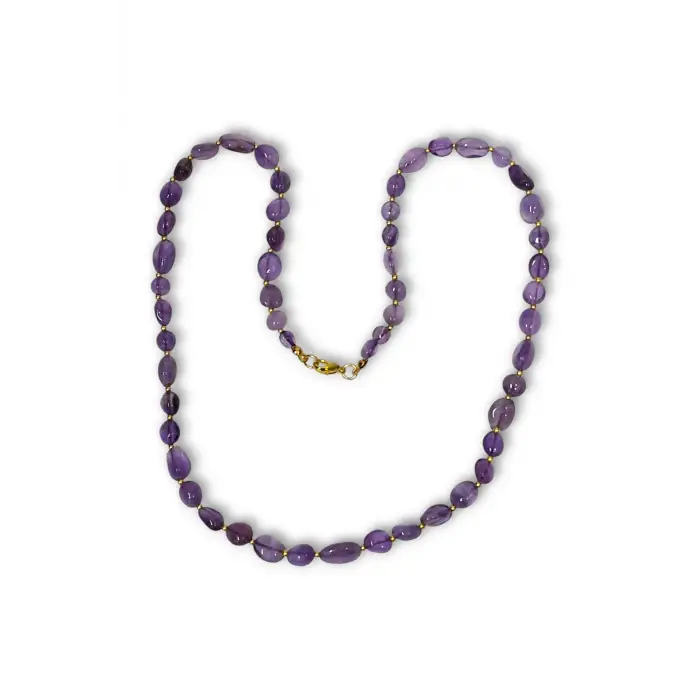 Ametist Kolye 50 CM Amorf Kesim 460-1