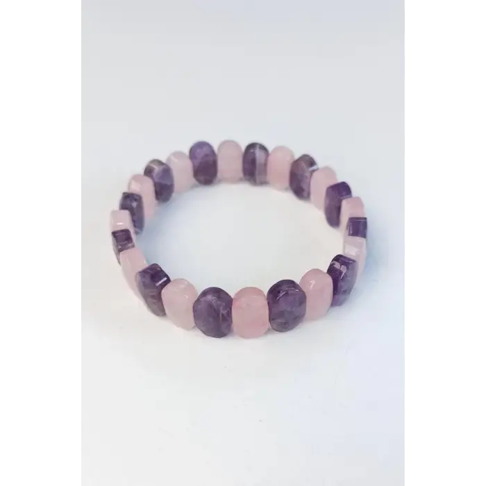 Ametist Pembe Kuvars Bileklik 626
