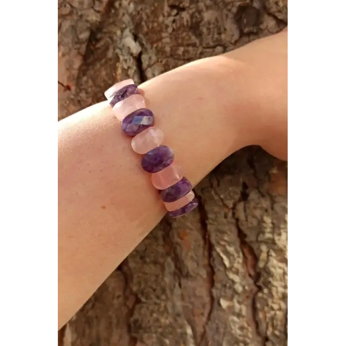Ametist Pembe Kuvars Bileklik 626