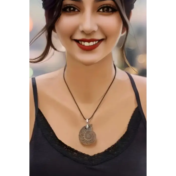 Amonit Fosili Kolye 104-4