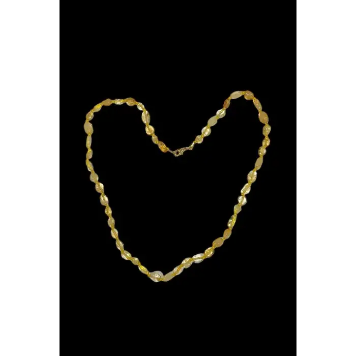 Amorf Kesim Sitrin Kolye 421-4