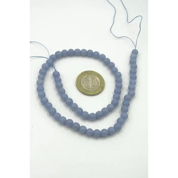 Anjelit - Melek Taşı 6 mm. Küre Kesim Dizi 425