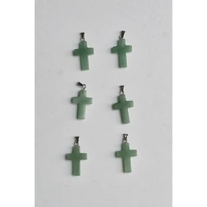 Aventurin Taşı Haç Kolye 104-5