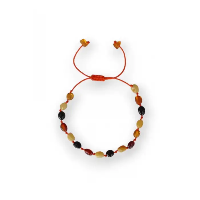 Baltık Kehribarı Bileklik, Makrome Ayarlı 669-2