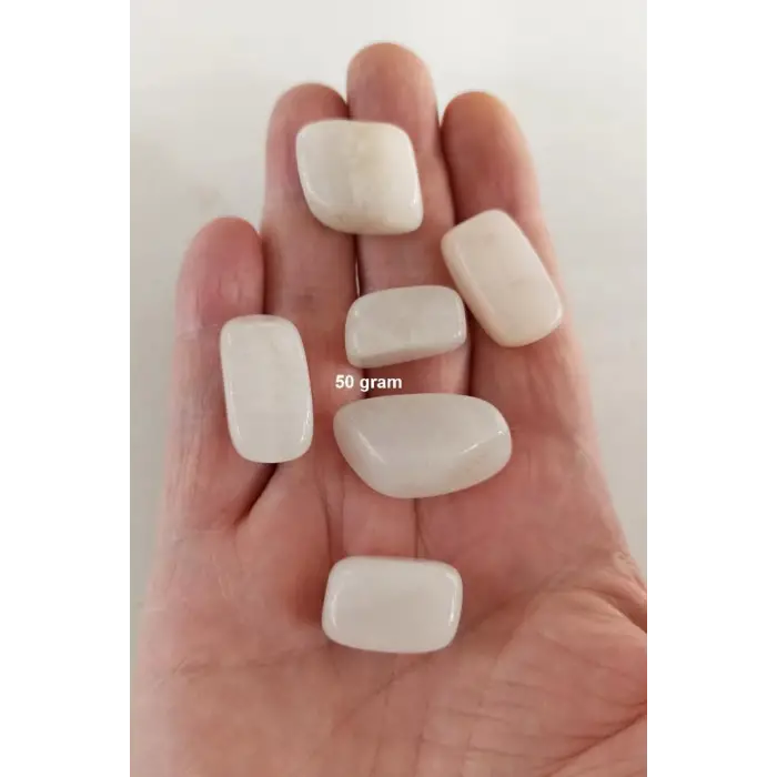 Beyaz Akik 50 Gram Tamburlu Parçalar 312-1