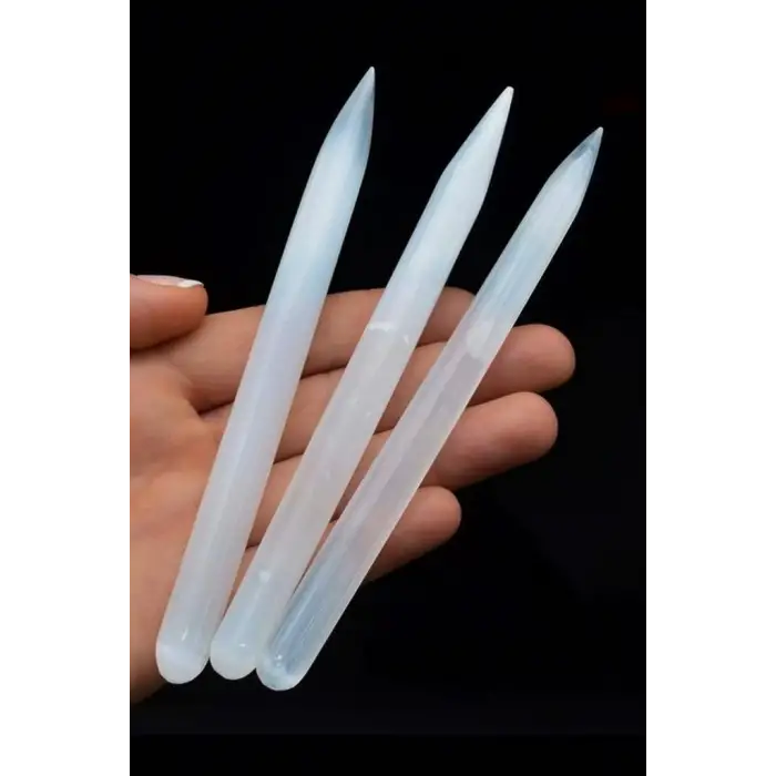 Beyaz Selenit Kalem Masaj Çubuğu