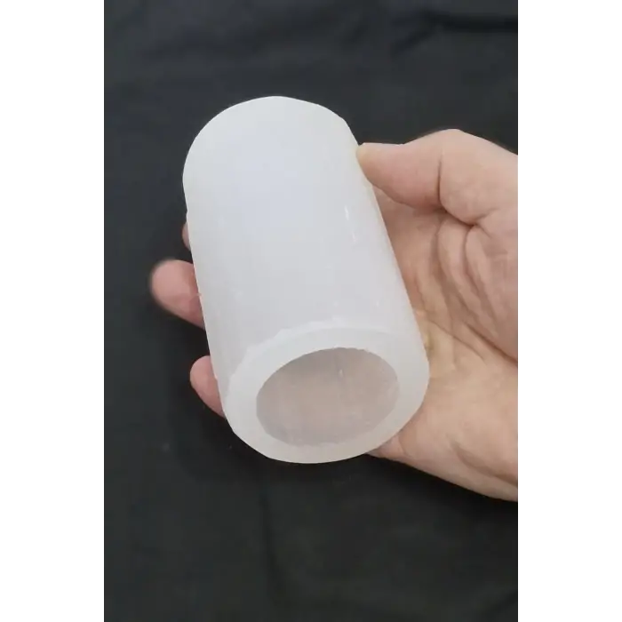 Beyaz Selenit Kalemlik Mumluk 046