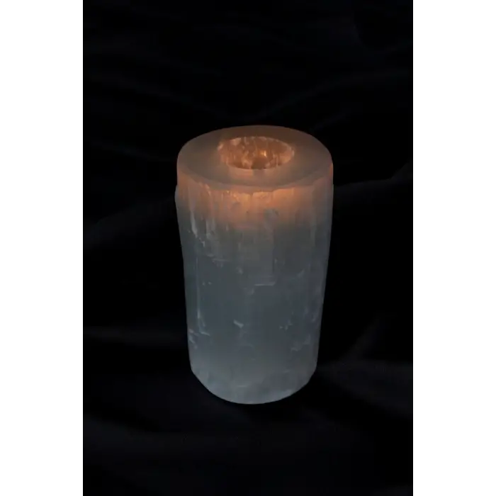 Beyaz Selenit Kalemlik Mumluk 046