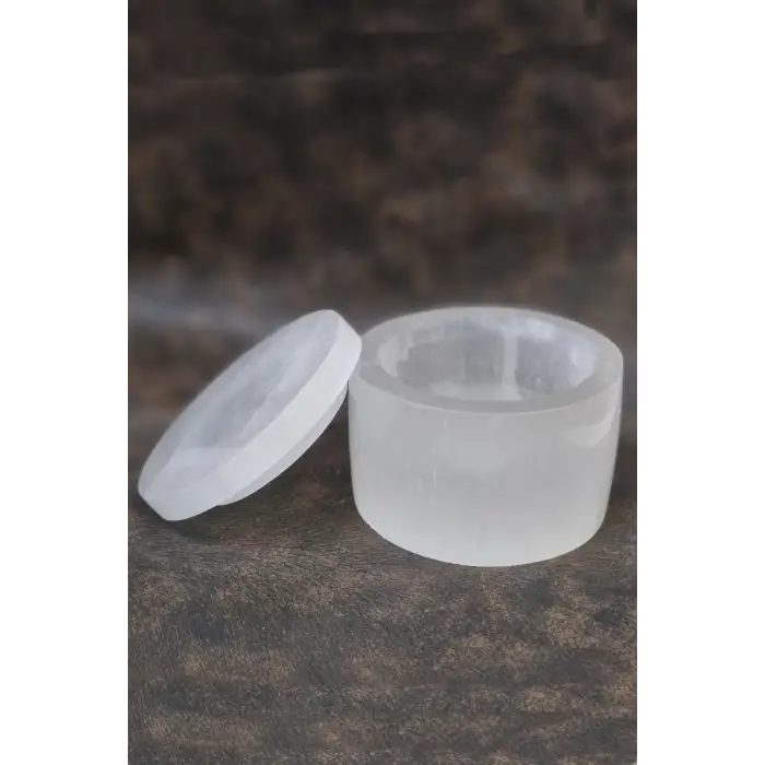 Beyaz Selenit Kapaklı Enerji Kutusu 58SK