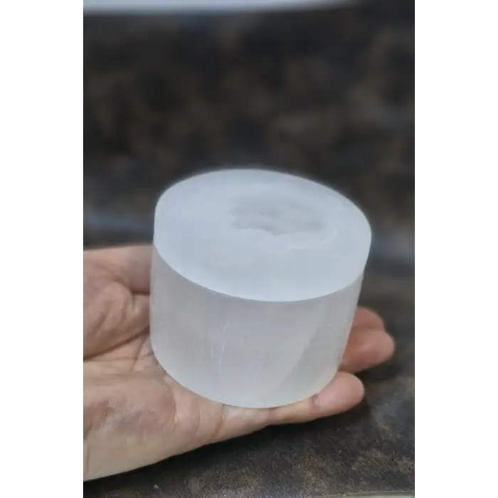 Beyaz Selenit Kapaklı Enerji Kutusu 58SK