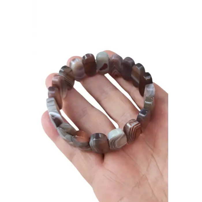 Birinci Kalite, Botswana Akik Bileklik, Büyük Boy 557-1