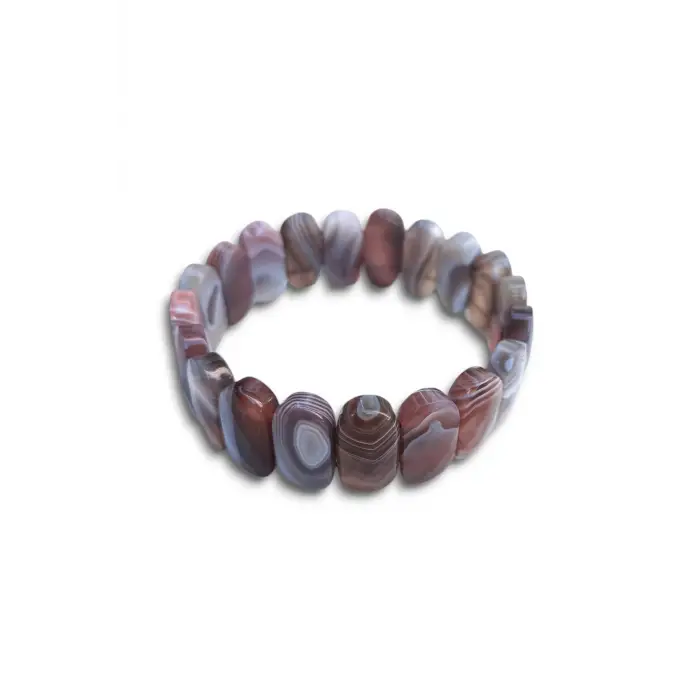 Birinci Kalite, Botswana Akik Bileklik, Büyük Boy 557-1