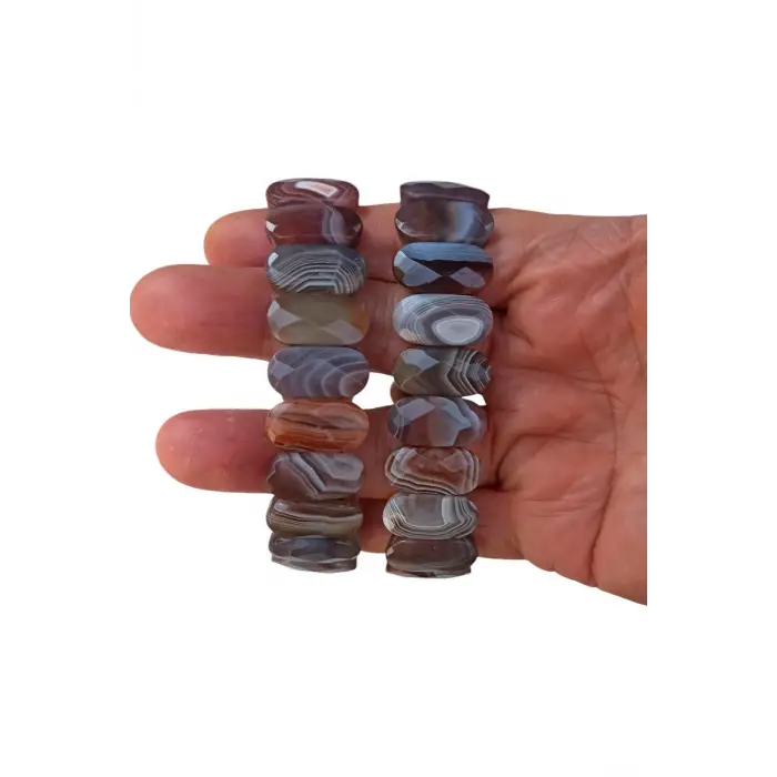 Birinci Kalite, Botswana Akik Bileklik, Büyük Boy 557-1