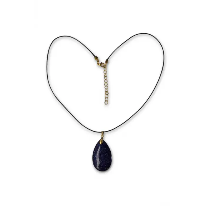 Damla Kesim Lacivert Yıldıztaşı Kolye 444-7