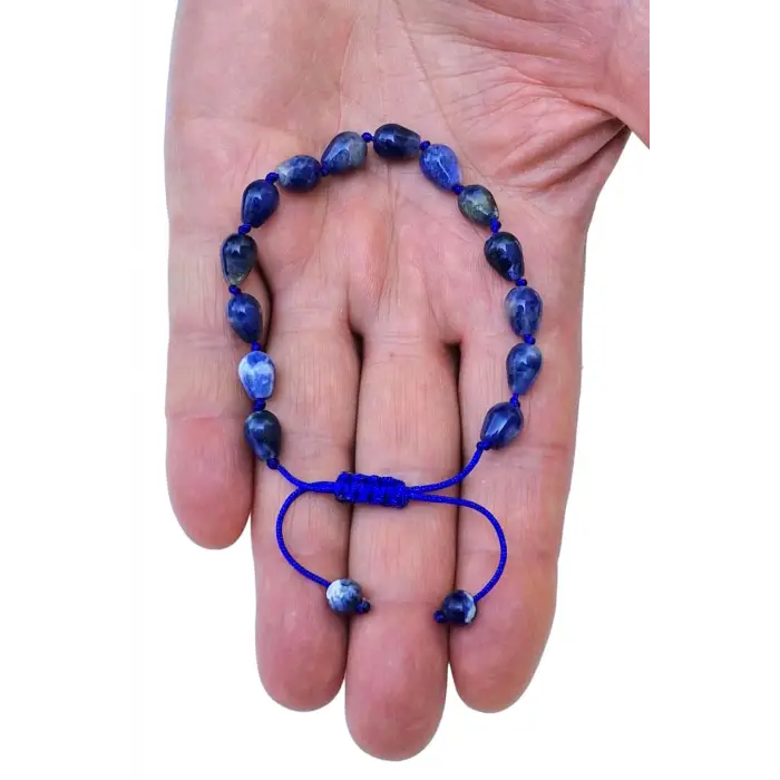 Damla Kesim Sodalit Bileklik Makrome Ayarlı 332-4