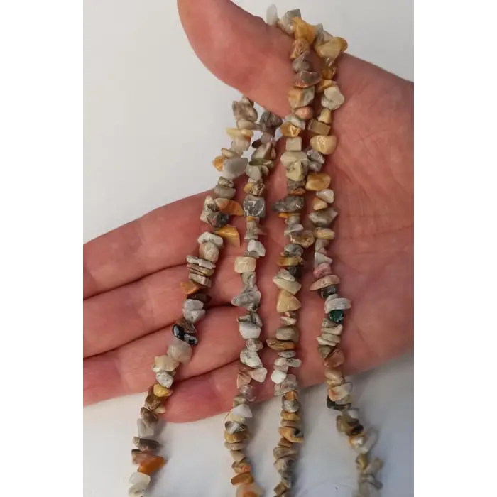 Dantel Akik Kırıktaş Dizi Crazy Lace Agate- 80 cm.