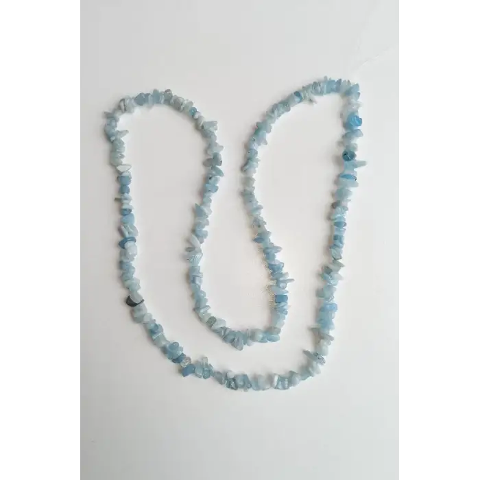 Doğal Akuamarin Kırıktaş Dizi - 80 cm.