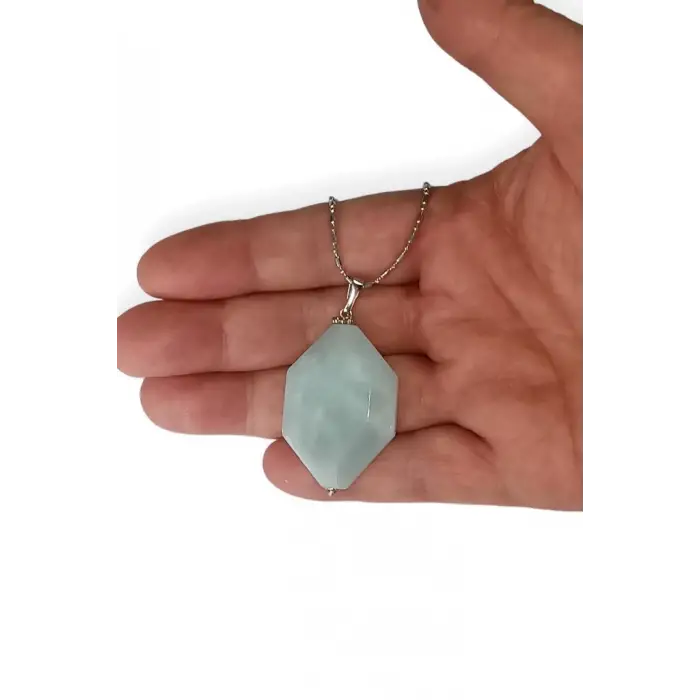 Doğal Akuamarin Kolye 405A