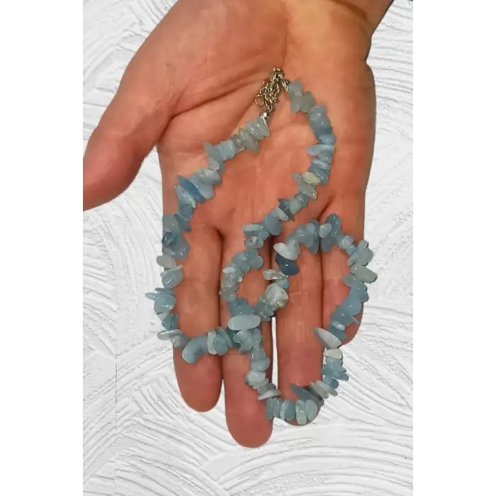 Doğal Akuamarin Kolye Kırıktaş 661-2