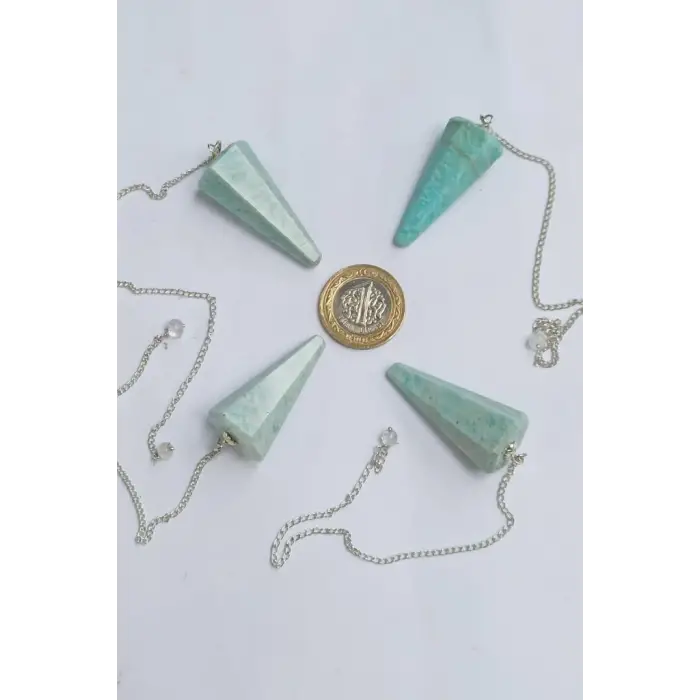 Doğal Amazonit Taşı Pandül Sarkaç 208-2