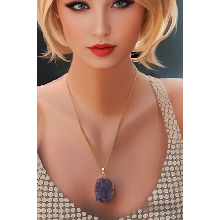 Doğal Ametist Kolye 436-2