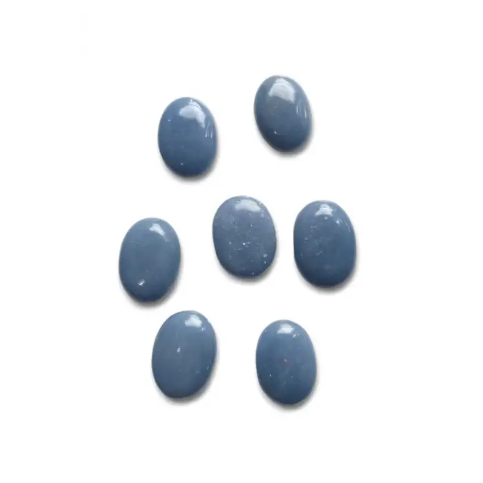 Doğal Anjelit Masaj Terapi Taşı - Palm Stone 107-2