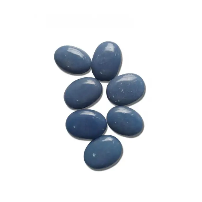 Doğal Anjelit Masaj Terapi Taşı - Palm Stone 107-2