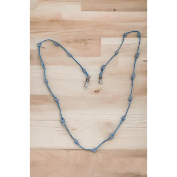 Doğal Anjelit Taşlı Gözlük İpi 129-10