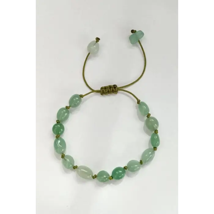 Doğal Aventurin Bileklik Makrome Ayarlı 442-2