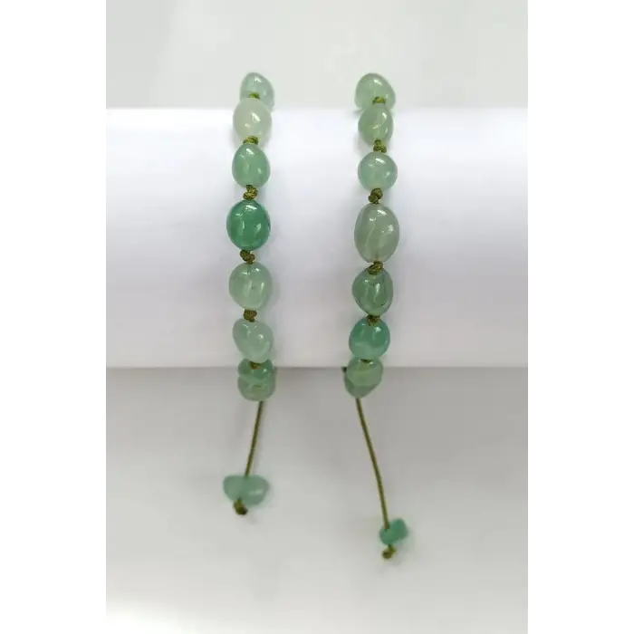 Doğal Aventurin Bileklik Makrome Ayarlı 442-2