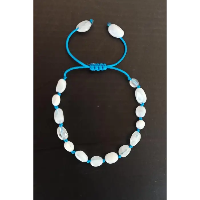 Doğal Aytaşı Bileklik Makrome Ayarlı 541-1