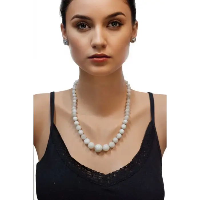 Doğal Aytaşı Kolye - El İşi Süzme Tasarım 306-5