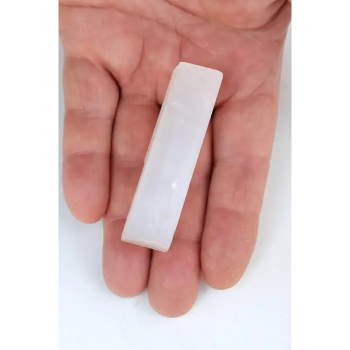 Doğal Beyaz Selenit Kısa Çubuk 450