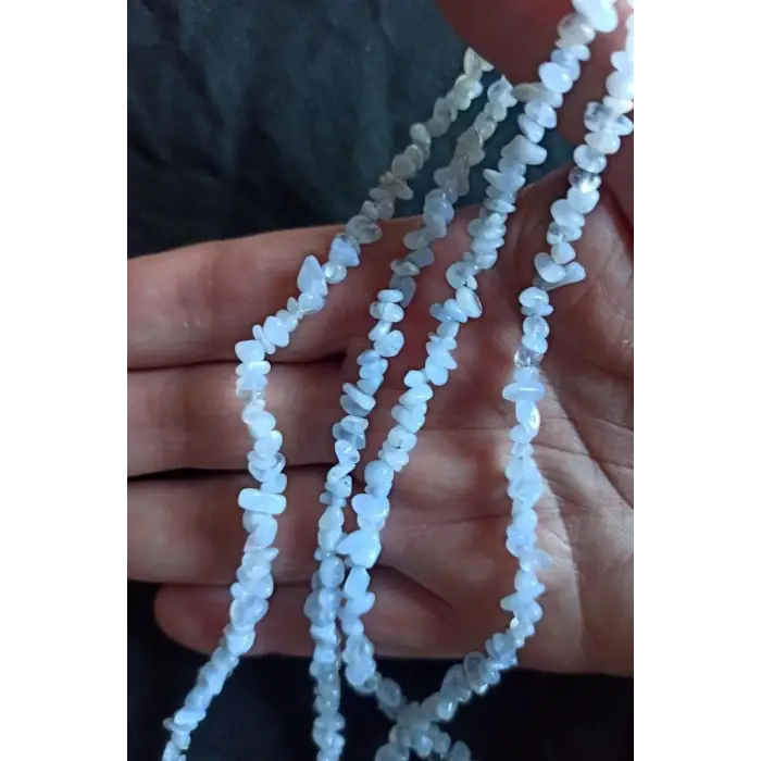 Doğal Kalsedon İnce Kırıktaş Dizi-86 cm