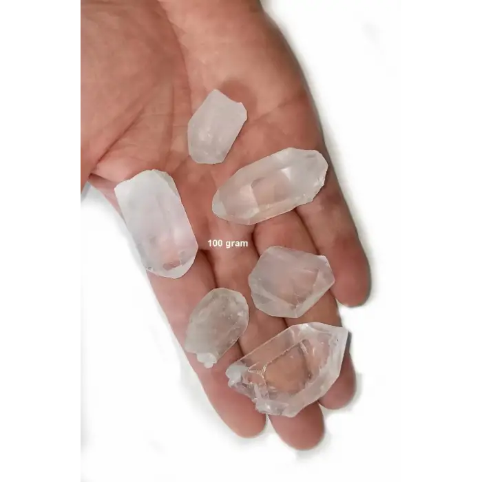 Doğal Kristal Kuvars Piramit Uçlar - 100 Gram