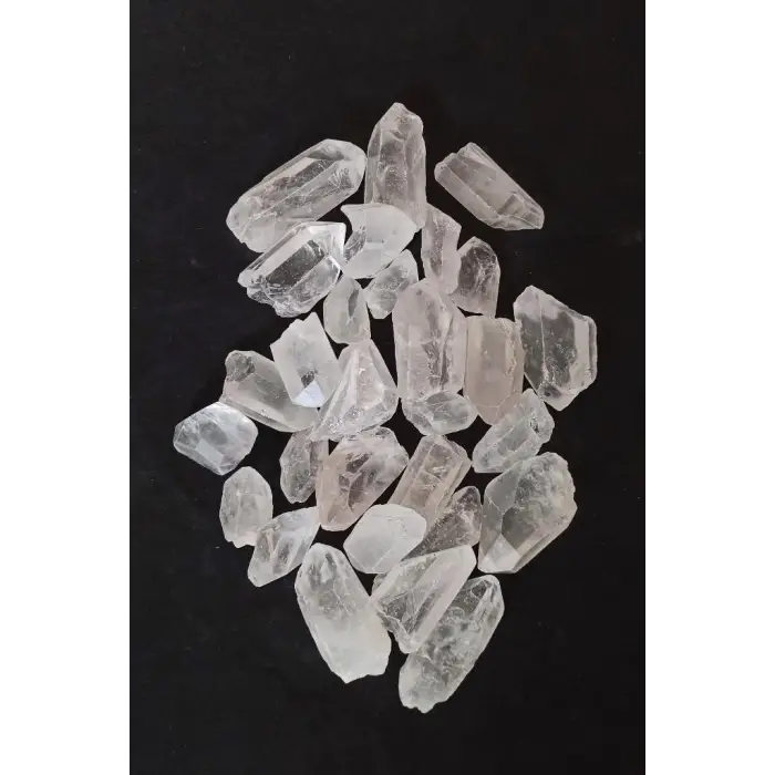 Doğal Kristal Kuvars Piramit Uçlar - 100 Gram